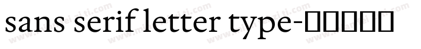 sans serif letter type字体转换